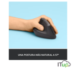 MOUSE LOGITECH VERTICAL GRIS ZURDO LIFT NEGRO - Imagen 3